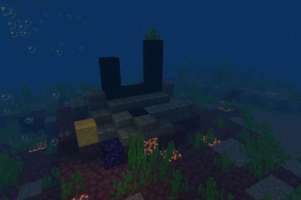 Small Island with Many Structures Seed