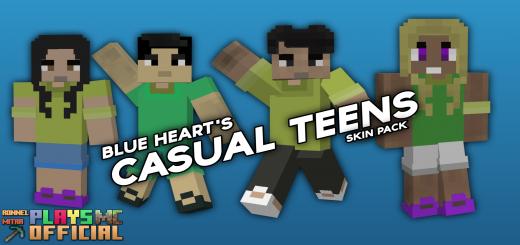 Blue Heart's Casual Teens Skin Pack