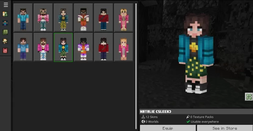 Minecraft Movie Skin Pack