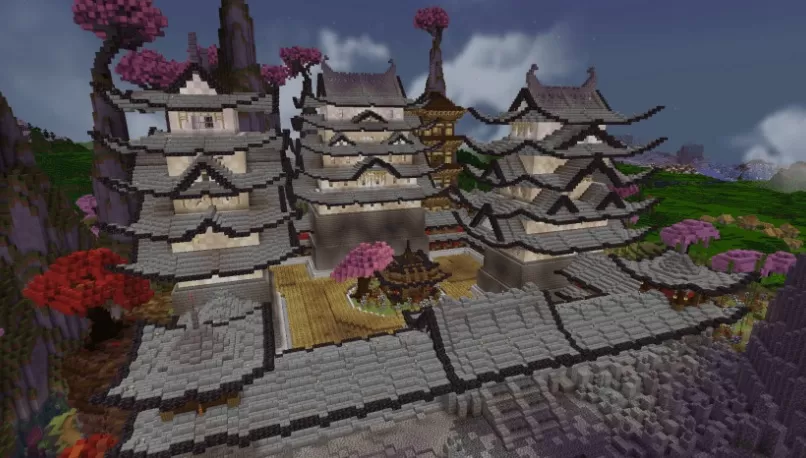 Old Japanese Town in the Cherry Biome Map