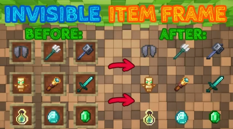 Invisible Item Frame Resource Pack