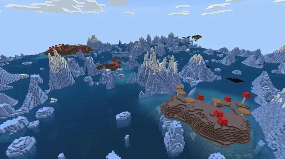 Mushroom Islands in the Frozen Ocean Seed