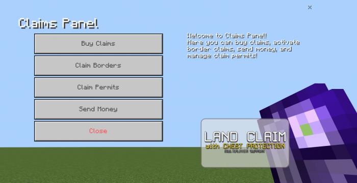 Land Claim Plot + Chest Protection Addon for Multiplayer