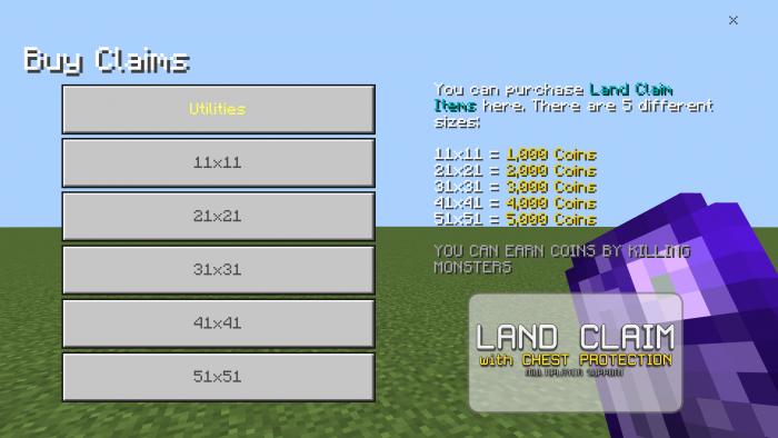 Land Claim Plot + Chest Protection Addon for Multiplayer