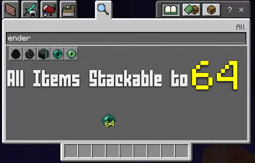 All Items Stackable to 64 Mod