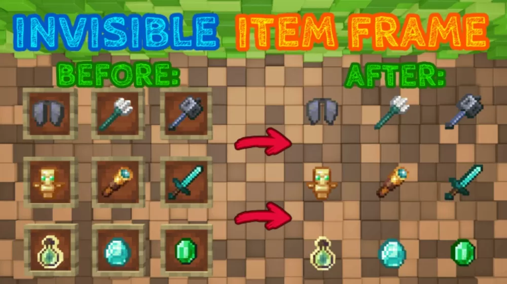 Invisible Item Frame Resource Pack