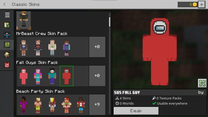 Fall Guys HD Skin Pack Skins Minecraft Bedrock