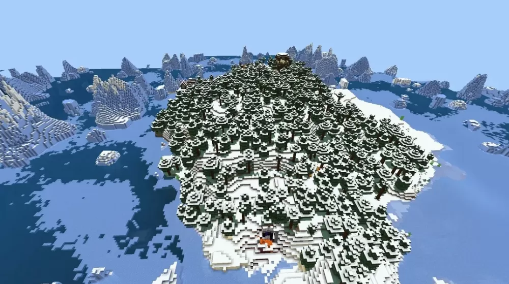 Mushroom Islands in the Frozen Ocean Seed