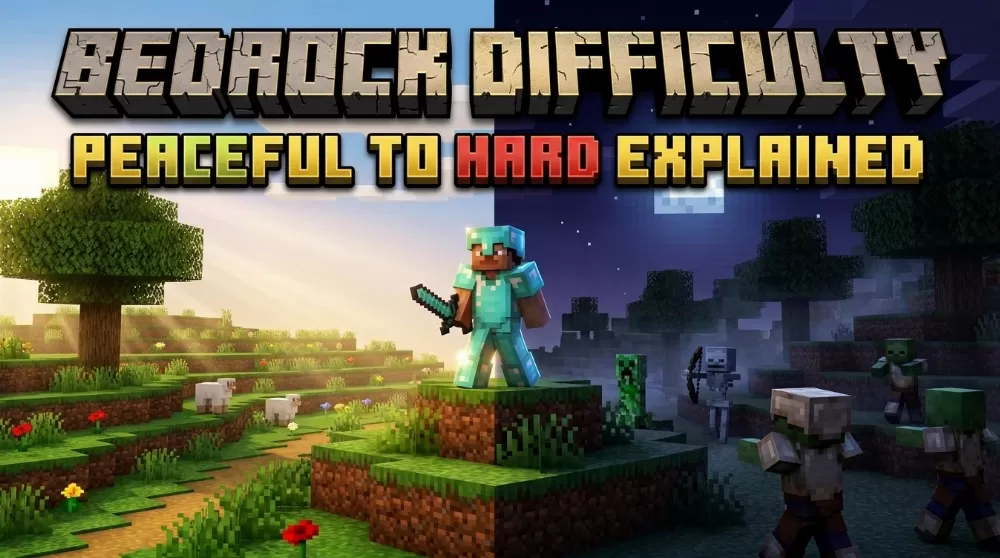 Minecraft Bedrock Difficulty Guide: How to Change It and What Each Level Changes