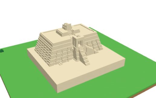 Mayan temple schematic - building