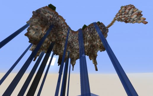 Floating island spawn perfect for SMPs and other servers schematic - building