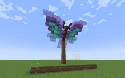 Diamond Butterfly Statue schematic - building