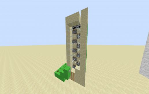 Piston Elevator (Mumbo Jumbo design) schematic - building