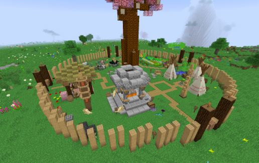 Sevtech Ages starting base - Sakura village