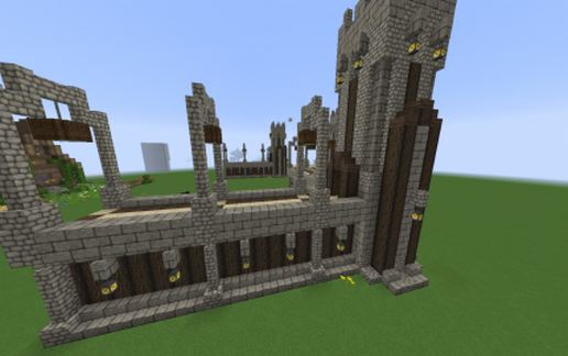 Tower with corner Walls schematic - building