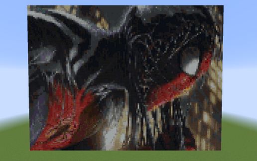Venom & Spiderman Pixelart schematic - building