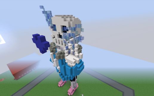 Sans Statue Build and Blue Soul