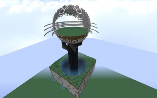 Livable giant trophy cup schematic - building
