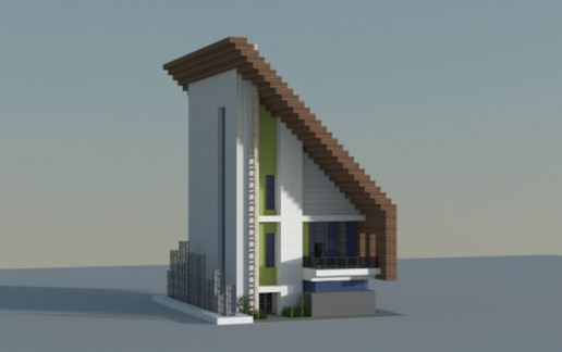 Small modern house schematic - building