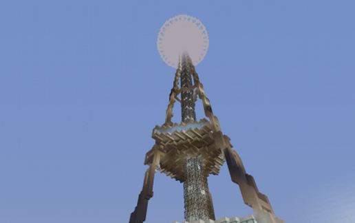 Seattle Space Needle schematic - building