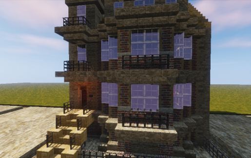 14x14 British Town House schematic - building