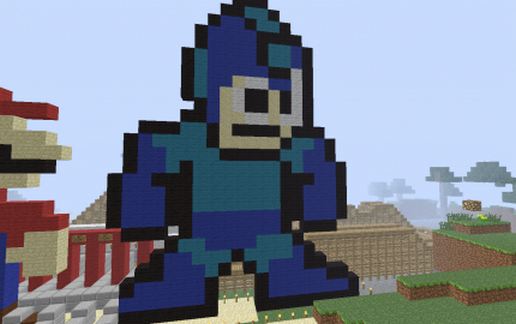 Megaman Pixel Art schematic - building