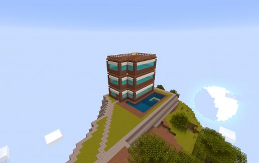 Modern 3 Story Wooden House schematic - building