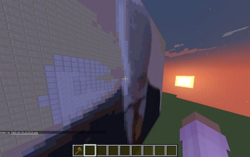 Slenderman Pixel Art schematic - building