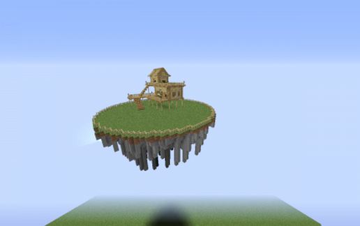 island with house schematic - building