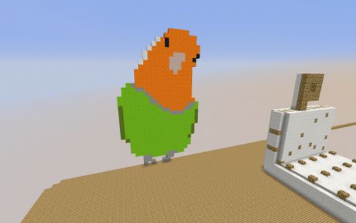 Bird Pixel Art schematic - building