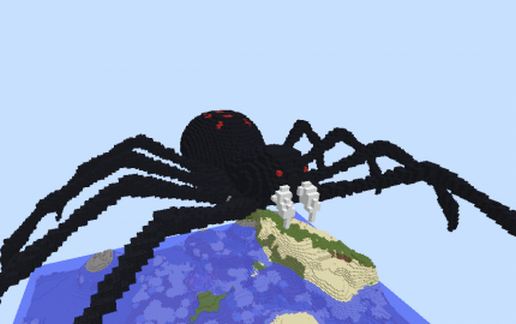 Massive 3D Black Spider schematic - building