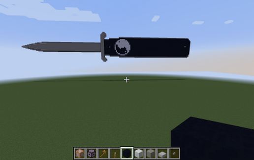 stileto knife w/ yin yang schematic - building