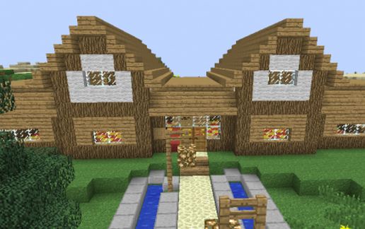 Lovely small house with path garden schematic - building