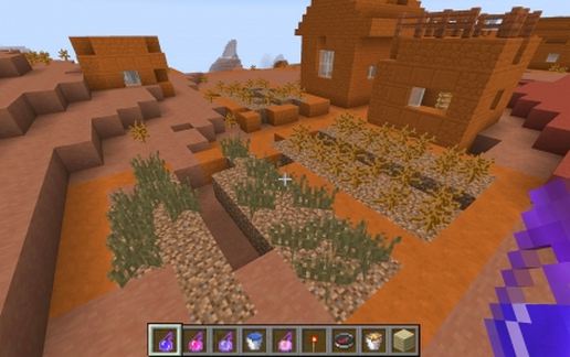 red sandstone village