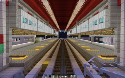 Light-rail station schematic - building