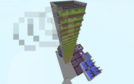Sugar Cane farm(works only with chunk hopper) schematic - building