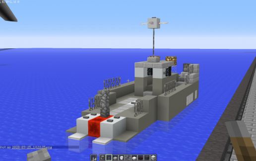 Coast Guard Ship with Machine Gun