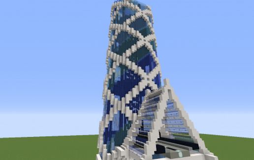 Blue Modern Tower