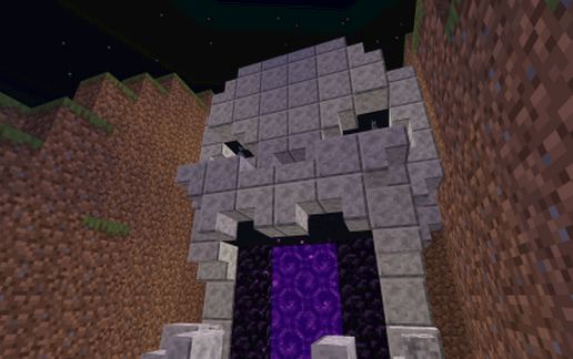 nether_portal_design #2 : The Skull schematic - building