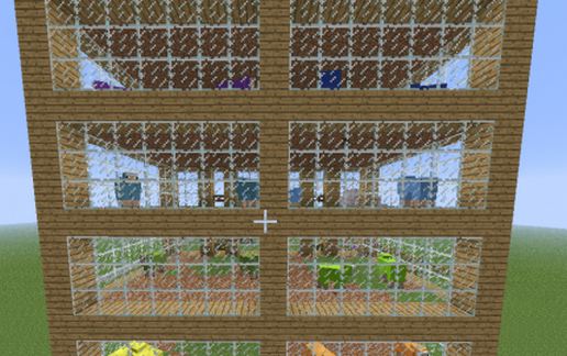 Rainbow sheep stable