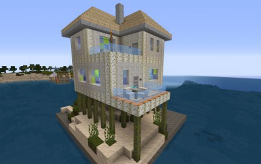 Modern beach house schematic - building