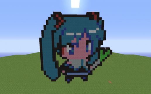 Chibi Miku Pixel Art schematic - building