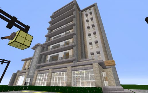 Modern styled apartment #1 schematic - building