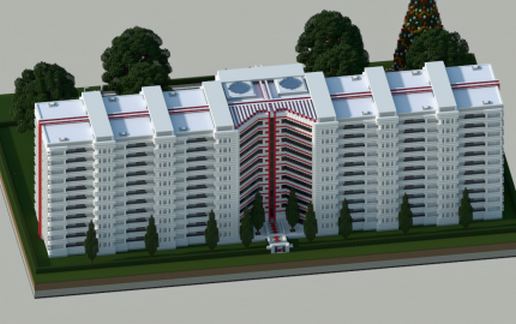 Large Apartment Building schematic - building