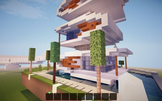 modern house schematic - building