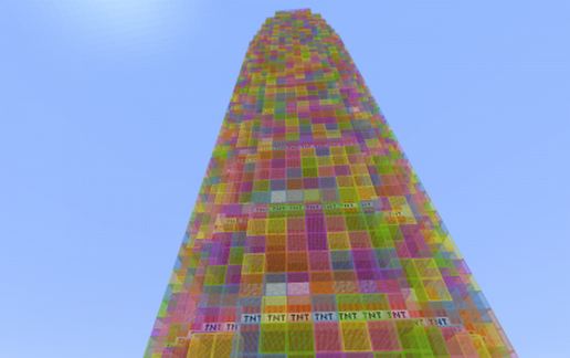 Colorful TNTRun Arena schematic - building
