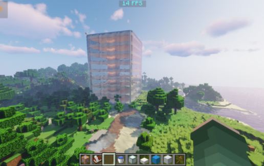 water sky scraper schematic - building