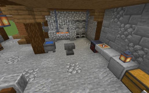 Medieval smithy schematic - building