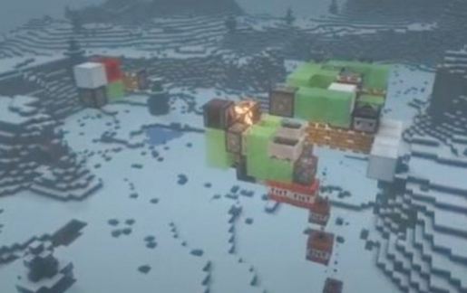 Self-returning 3-directional TNT quarry schematic - building