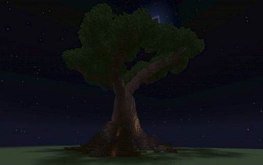 Giant Tree With a house schematic - building